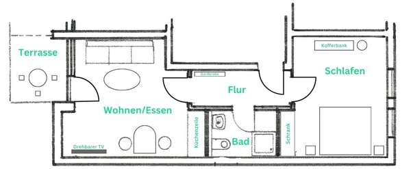 Grundriss Fewo Kirchberg